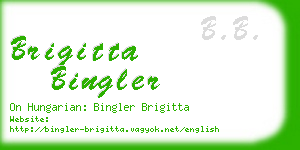 brigitta bingler business card